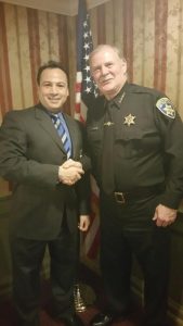 A. J. Verel Sheriff Tim Howard ...sheriff will swear in Verel at Judges and Police event