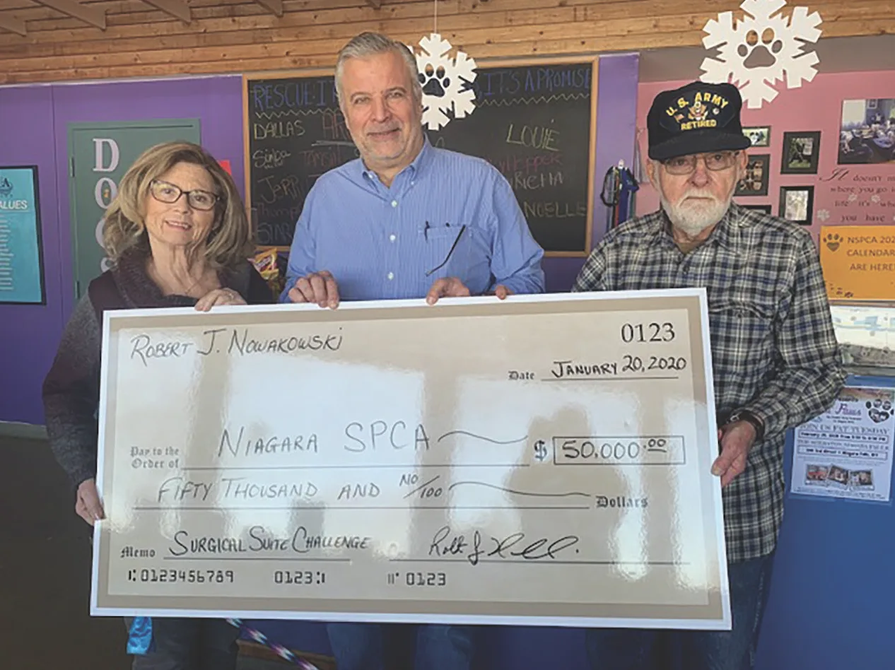 Veteran Donates $50,000 to Niagara County SPCA