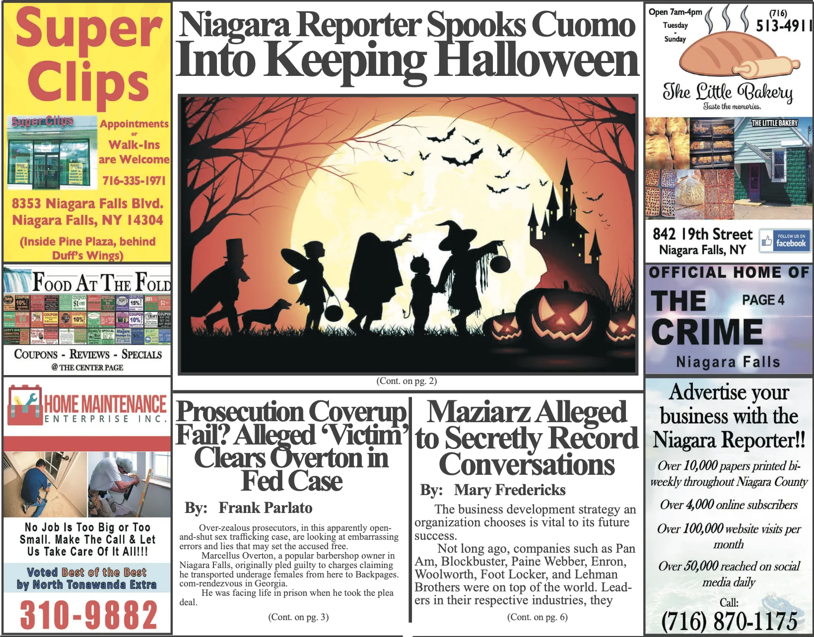 September 16th, 2020, Edition of the Niagara Reporter Newspaper