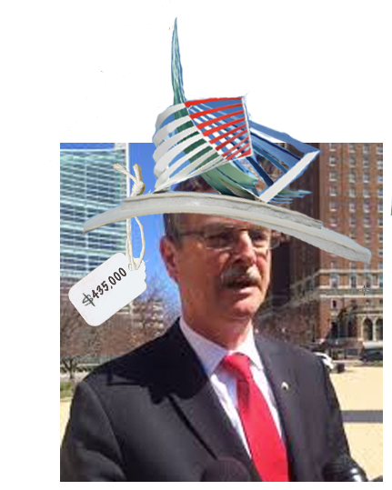 Dyster’s crown jewel: A $435,000 traffic circle sculpture!